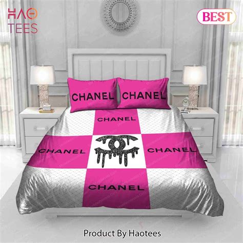 pink chanel bedding|vintage chanel bedspread.